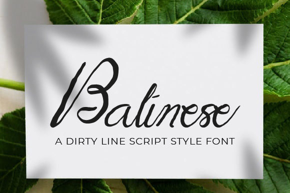 Balinese: A Premium Script Font for Polished Branding