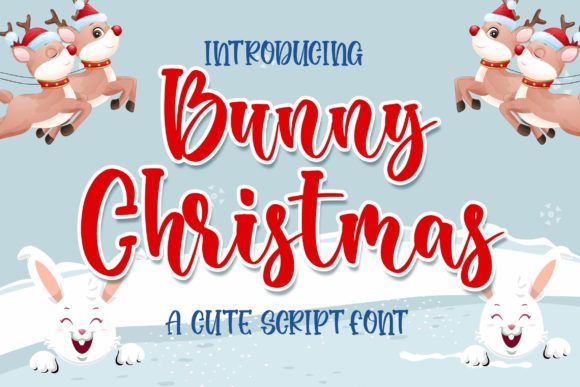 Bunny Christmas: A Festive Handwritten Font for Brand Warmth