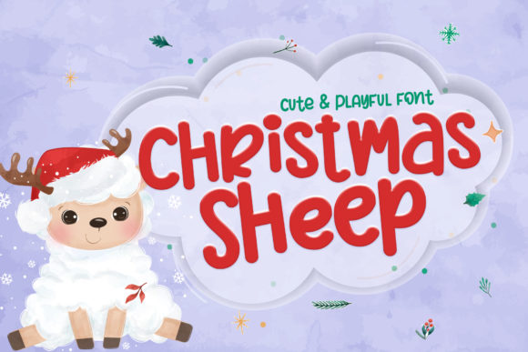 Christmas Sheep Handwritten Font for Crafters & Sellers