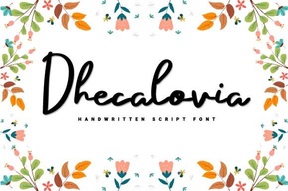 Dhecalovia: A Sweet, Natural Handwritten Font for Digital Brands