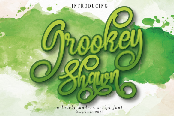 Grookey Shawn: A Romantic Script Font for Editorial Charm