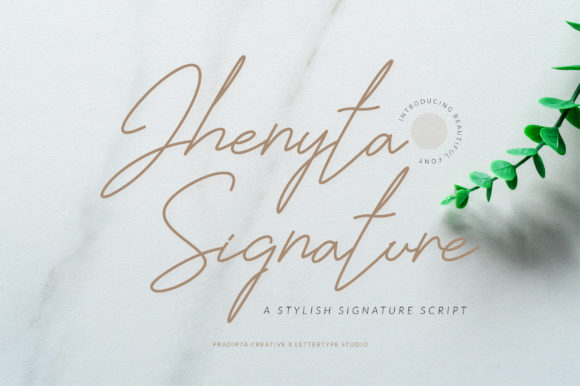 Jhenyta Signature: A Refined Handwritten Font for Editorial Design