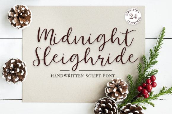 Midnight Sleighride: A Script Font That Elevates Real Small Business Branding