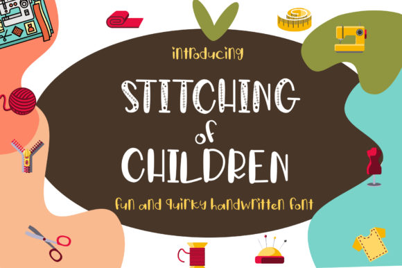 Stitching of Children Font for Playful, Professional Branding